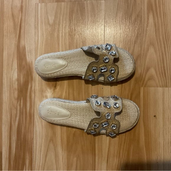 Jessica Simpson‎ Gem-Embellished Women's Slides - Picture 1 of 2